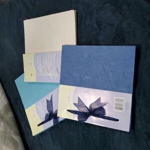 9x9 Mulberry Scrapbook Set - Blue and White Set Of Three